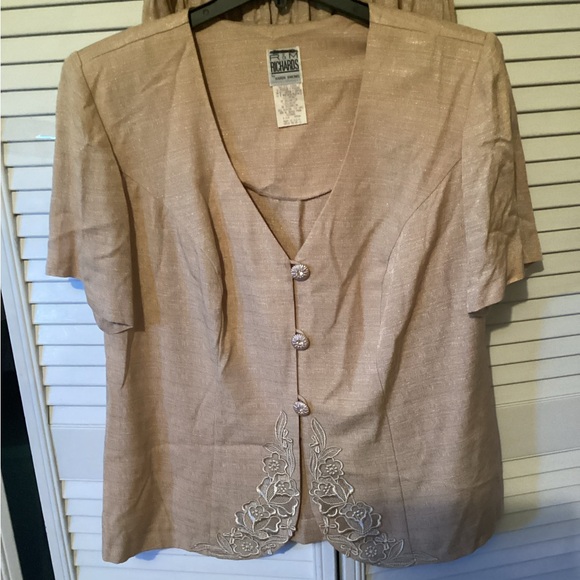 Vintage R & M Richards by Karen Kwongtwo piece mother of bride 2 piece skirt set - Picture 4 of 9